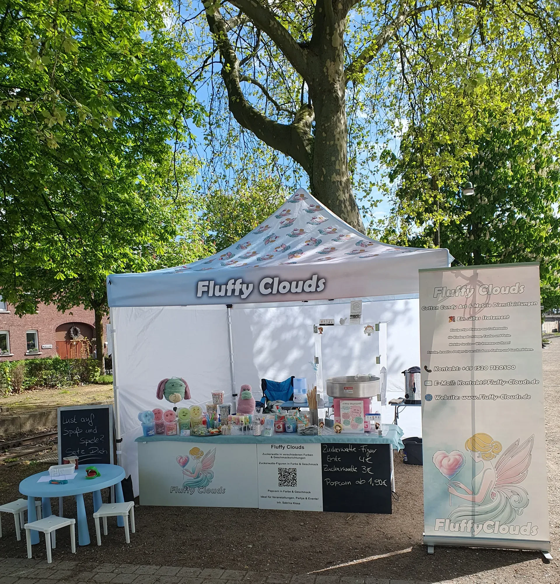 Professioneller Zuckerwatte Stand